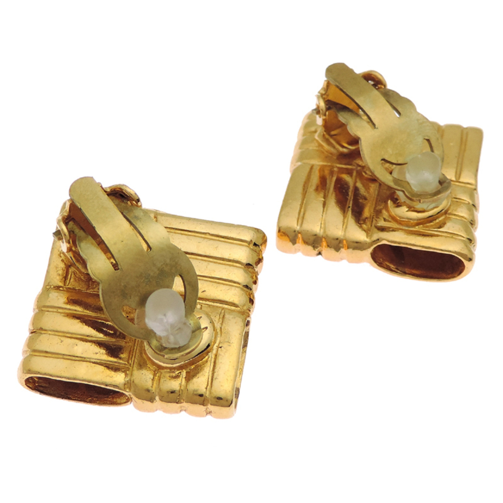 CHANEL Gold Logo Earrings - Picture 3 of 7